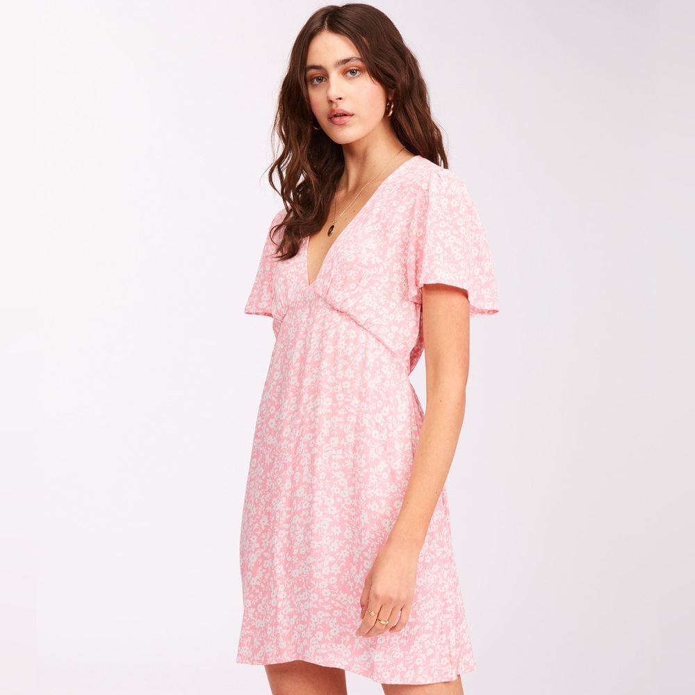 Billabong - Short & Sweet Pink Mini Dress - Size Small - Pink Sunset